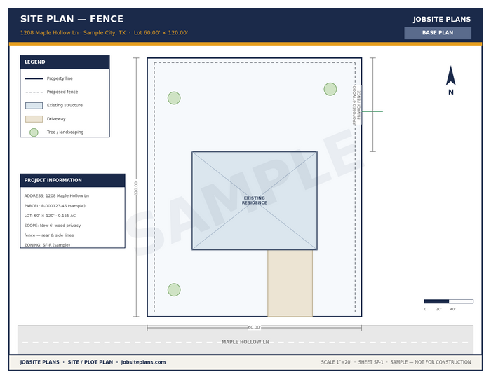 Base sample site plan