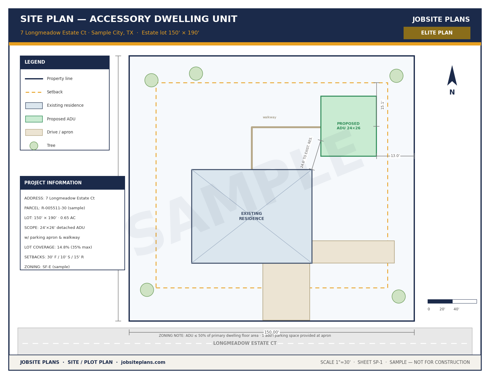 ELITE SITE PLAN — $139