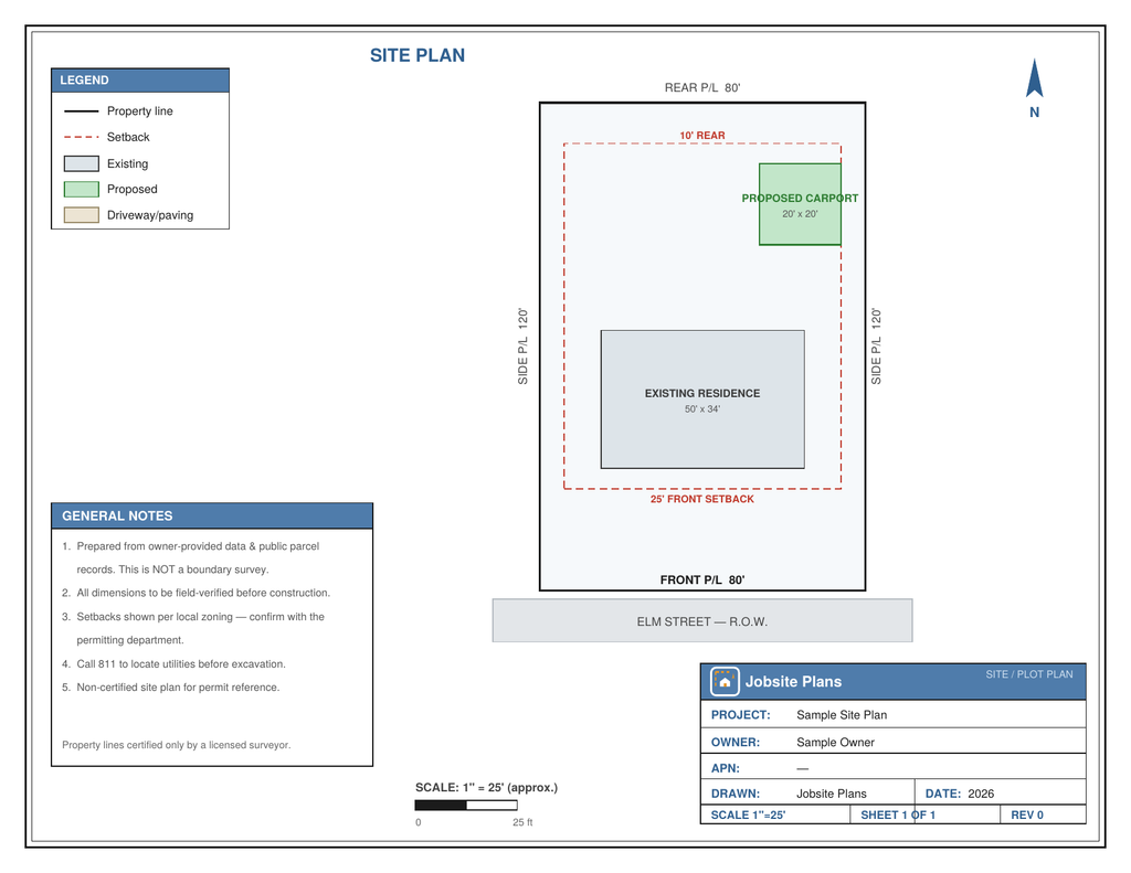 BASE SITE PLAN — $79