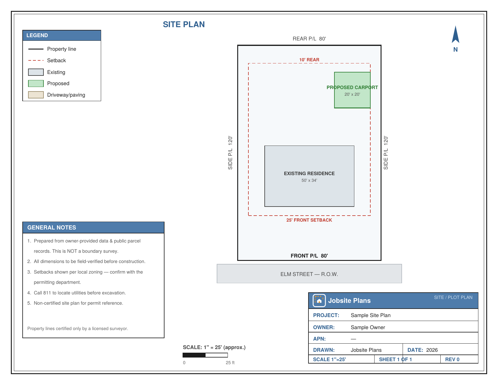 BASE SITE PLAN — $79
