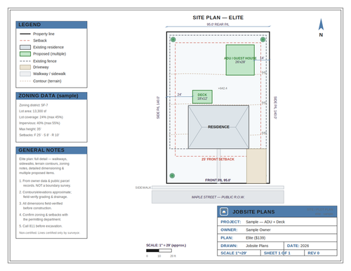 ELITE SITE PLAN — $139