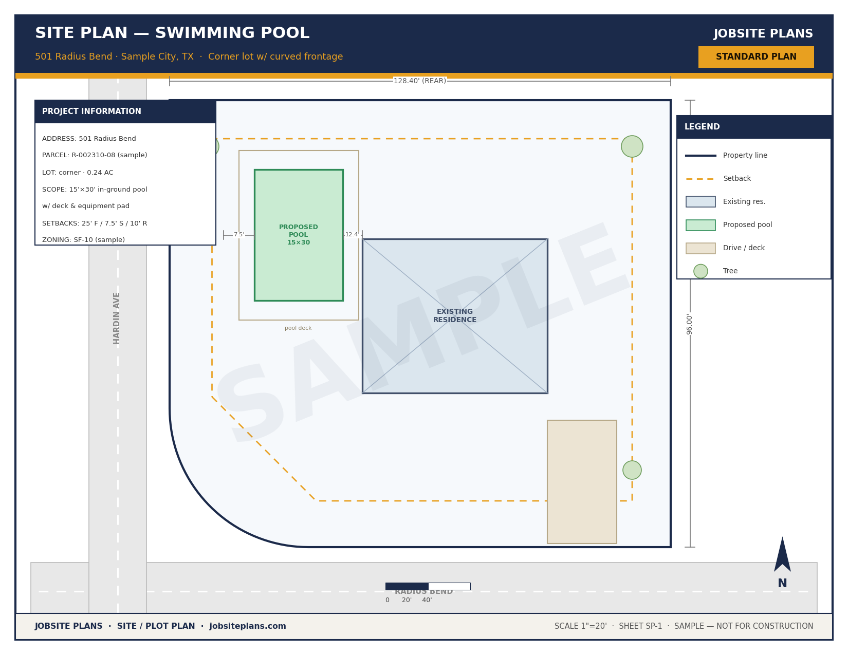 STANDARD SITE PLAN — $99