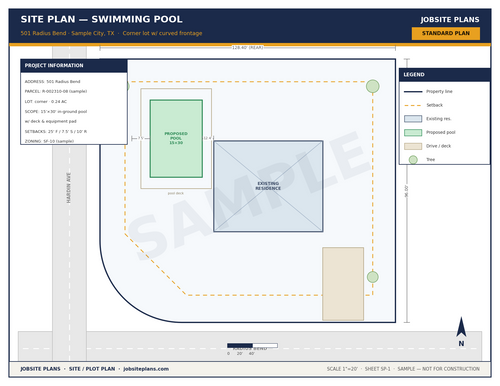 STANDARD SITE PLAN — $99