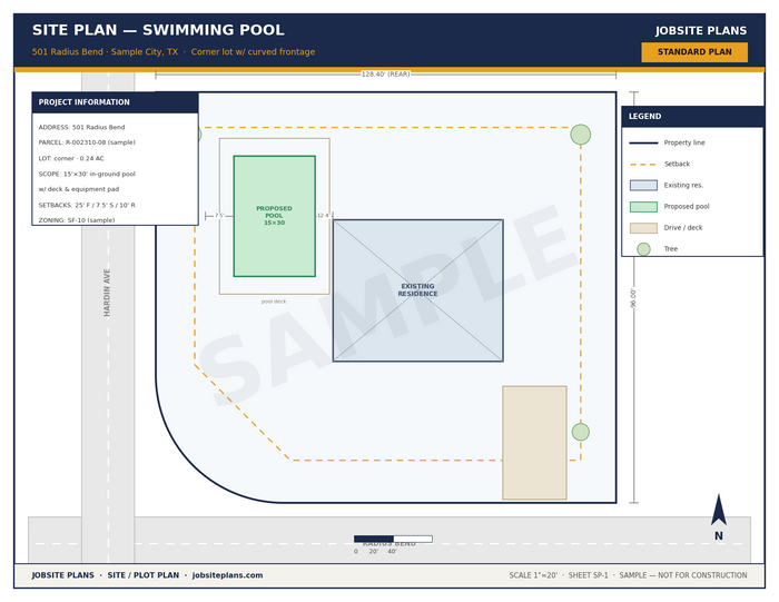 Standard sample site plan