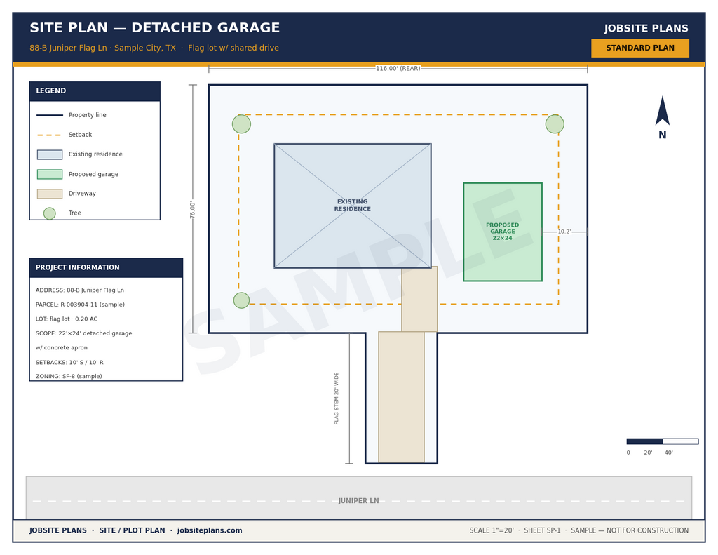 STANDARD SITE PLAN — $99