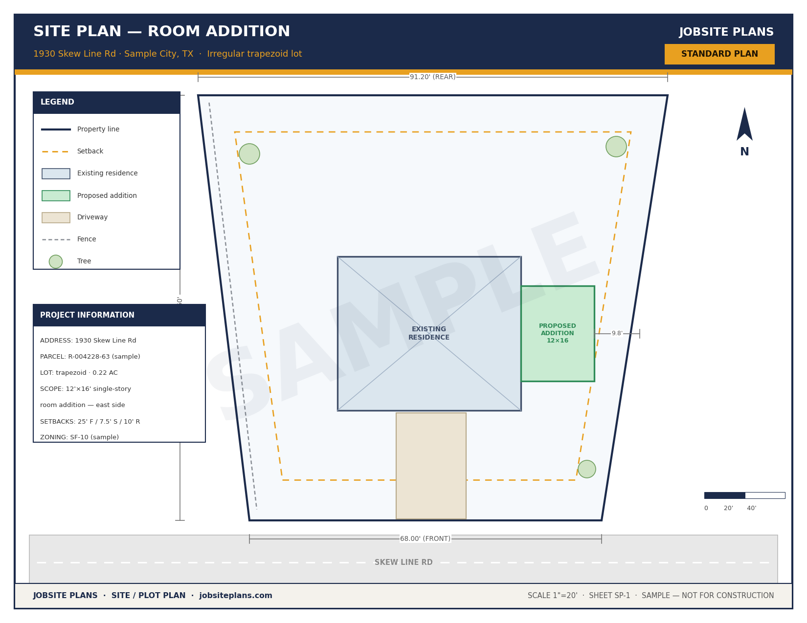 STANDARD SITE PLAN — $99